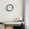 Clockswise Non-Ticking Quartz Wall Clock with Thermometer & Hygrometer - Battery Operated Plastic Analog Clock for Temperature & Humidity Monitoring - Ideal for Home, Office or School, Black